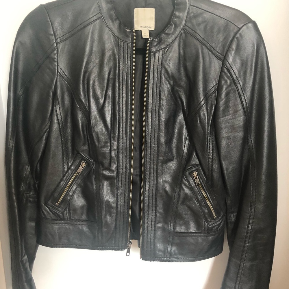 Black leather jacket